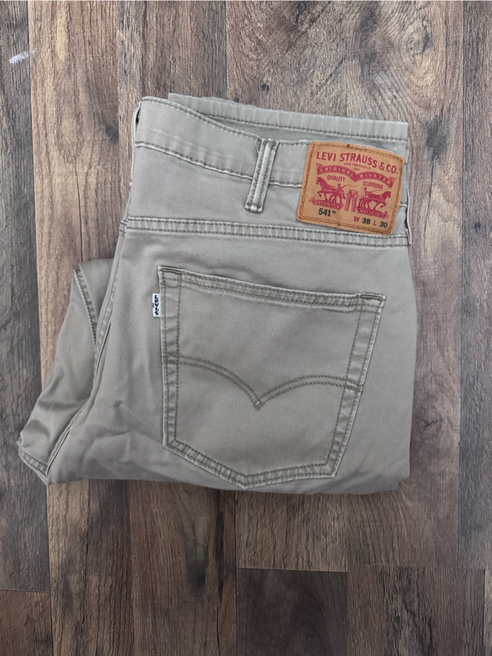 Levi's Khaki/Tan Straight-Leg Jeans